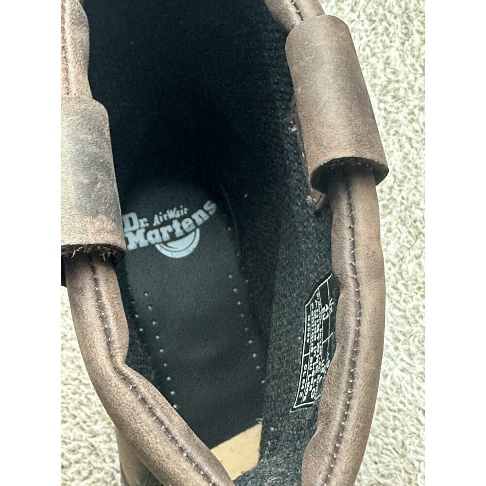 Dr. Doc Martens Anistone Lo 9 L - 8 M Dark Brown Leather Pull On Boots NWOB - Picture 7 of 14